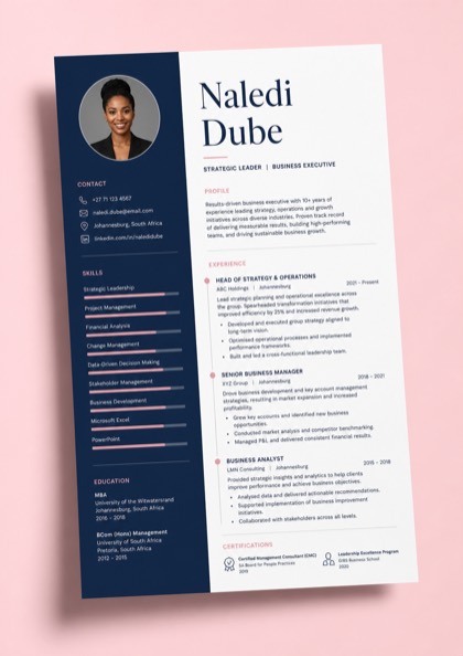 Professional CV template preview